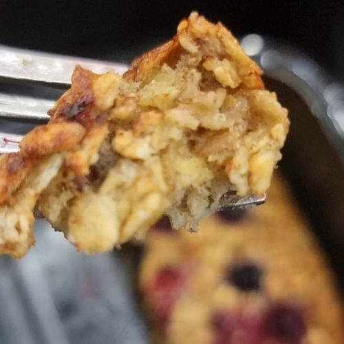 pieczona owsianka z frytkownicy beztłuszczowej