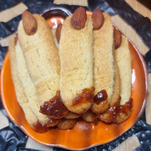 Ciastka Paluchy na Halloween z Air Fryer