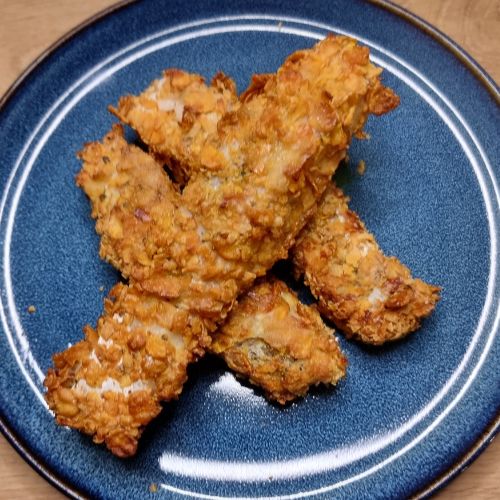 Dorsz panierowany w płatkach kukurydzianych z air fryer