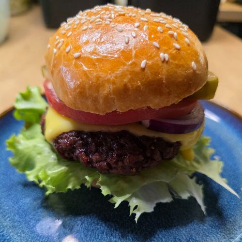 frytkownica beztłuszczowa burger z samodzielnie wypiekanymi bułeczkami