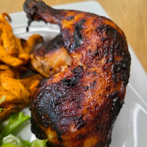 noga kurczaka pieczona w marynacie miodowo-musztardowej w air fryer