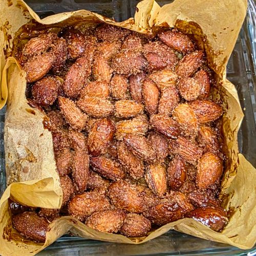 karmelizowane prażone migdały z air fryer
